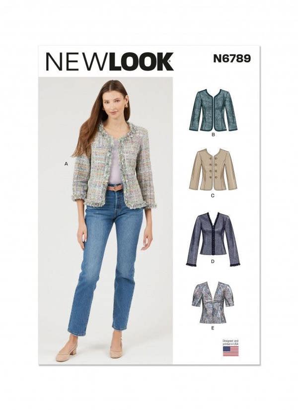 New Look Sewing Pattern 6789, Jackets for Women, A (8-10-12-14-16-18) - Intermediate