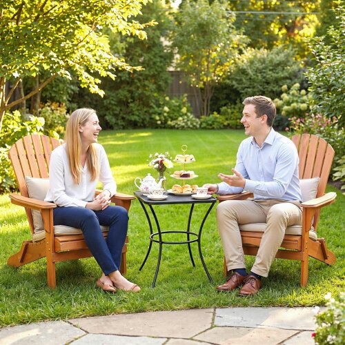 Outsunny 45cm Square Metal Outdoor Patio Bistro Table Coffee Desk Black