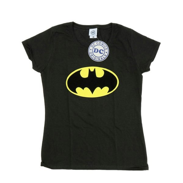 DC Comics Womens/Ladies Batman Logo Cotton T-Shirt - Light Graphite