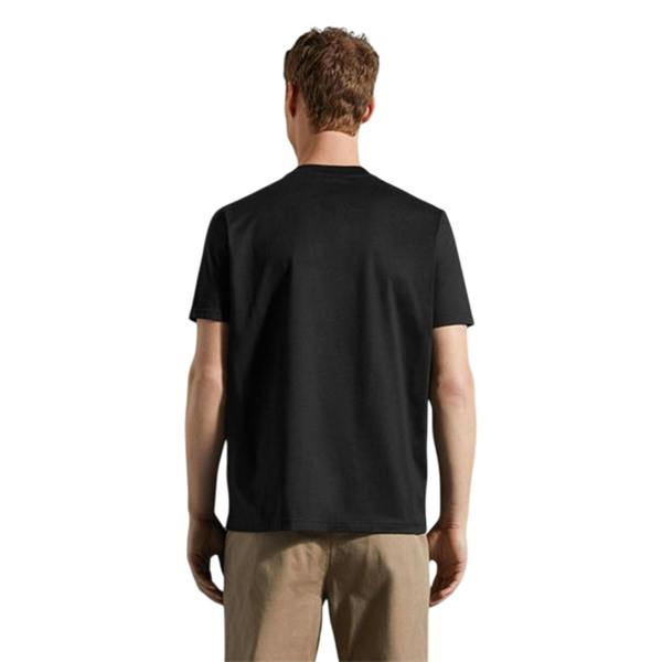 Paul & Shark Mens Badge Cotton Crew Neck Regular T-Shirt - Black - 