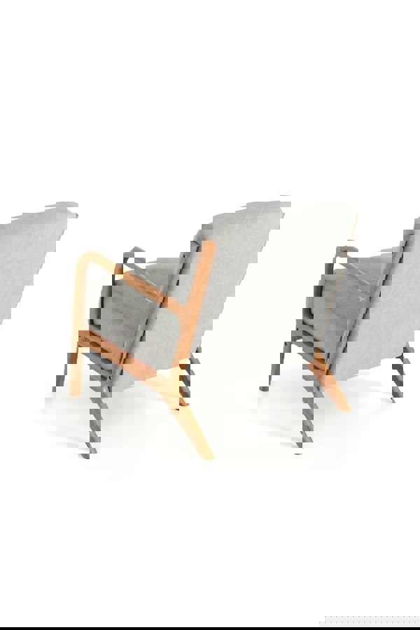 Living and Home Wooden Frame Upholstered Tufted Armchair