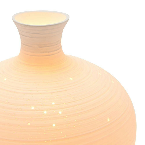 Hestia White Short Textured Table Lamp