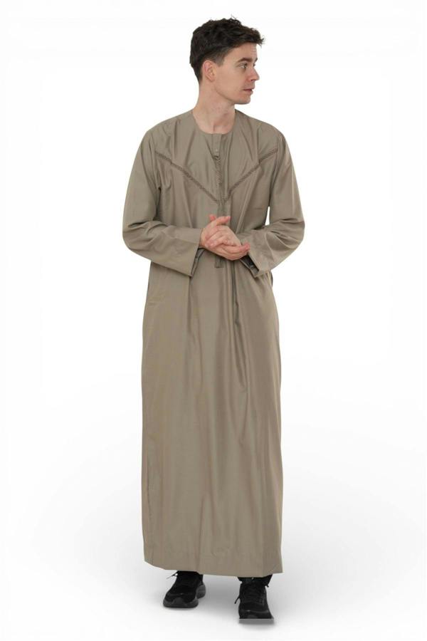 Infinity Leather Men's Eid Moroccan Thobe Robe Djellaba Ramadan Eid Jubba- HM10