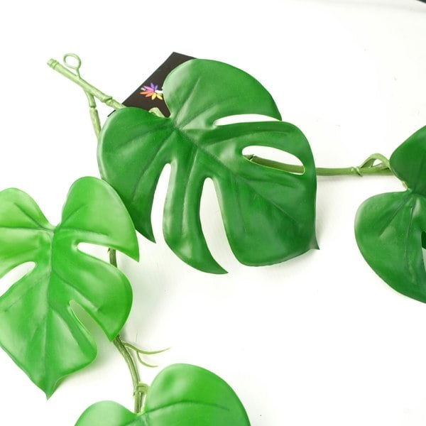 Leaf 6 x 180cm Artificial Hanging Trailing Monstera Plant