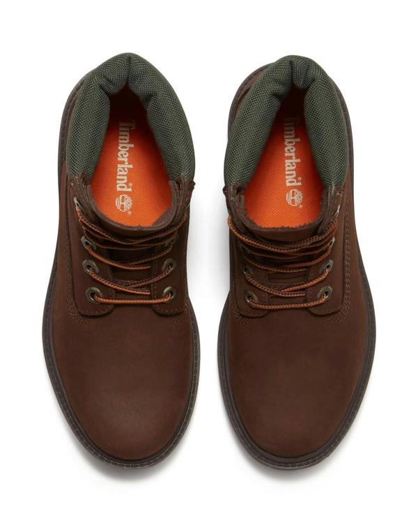 Timberland Womens Premium 6 Inch Waterproof Nubuck Boots - Dark Brown | CHO | Designer Womens Waterproof Boots