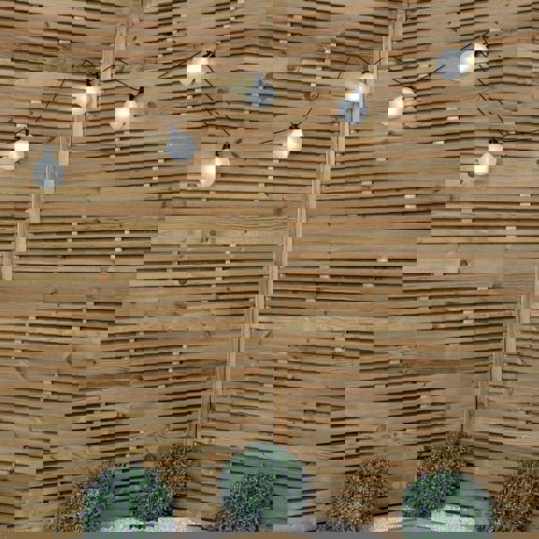 Samuel Alexander 4.5m Set of 10 Frosted Ball Style Cap String Lights with Filament in White