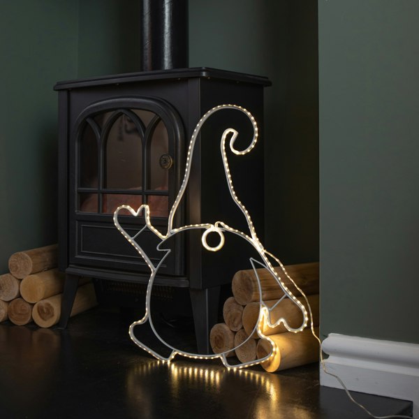 Samuel Alexander 46cm Light up Hanging Christmas Gonk Silhouette with 205 Warm White LEDs