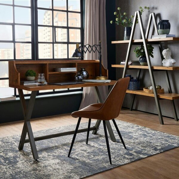 Wyld Haus Montagny Tan Brown Ribbed Upholstered Dining Chair