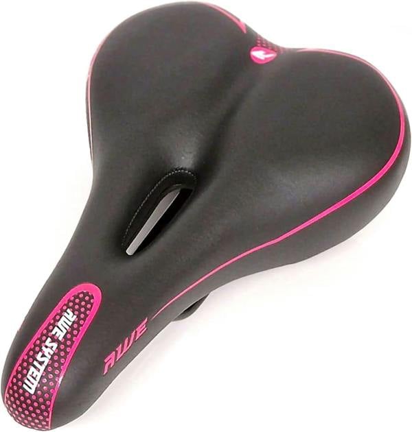 Awe Adult Gel Bike/E-Bike/City Bicycle Saddle Large Pink/Black