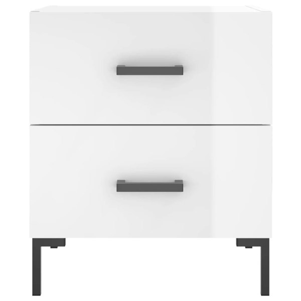 Berkfield Bedside Cabinets 2 pcs High Gloss White 40x35x47.5 cm Engineered Wood