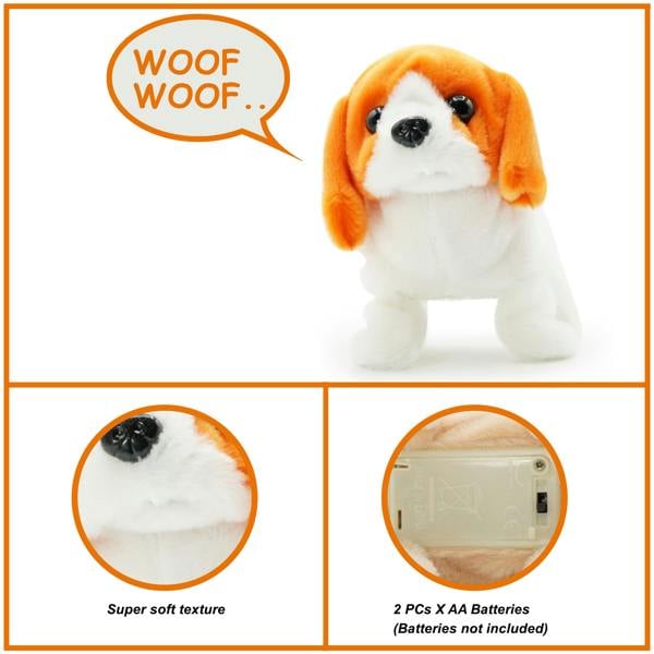 Pugs at Play Buddy Interactive Walking Dog Plush Toy