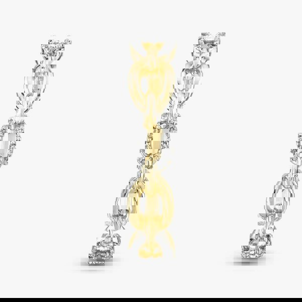 T. H. Baker 9ct Yellow Gold 0.05ct Brilliant Cut Diamond Oval Linked Ring THR29151-05GR (YG)