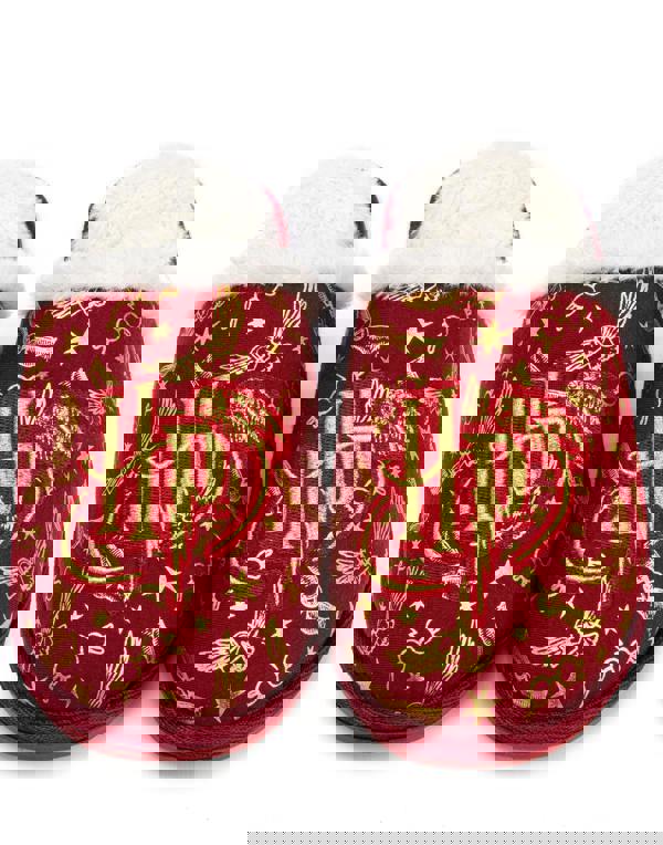 Harry Potter Womens Red Logo Mule Slippers