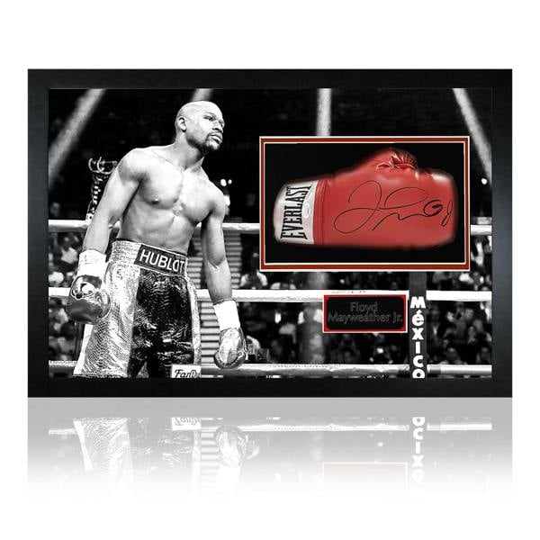Floyd Mayweather Jr Signed Glove Iconic Frame