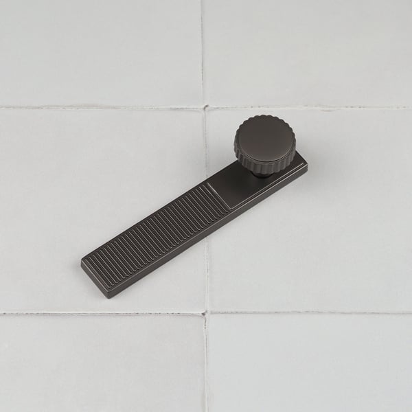 Handle & Home Anthracite Grey Ribbed Detailing Handles and Coordinating Knobs
