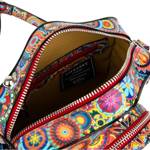 Embassy London Snapshot - Signature Print - Camera shaped cross-body bag in Signature Print pattern leather