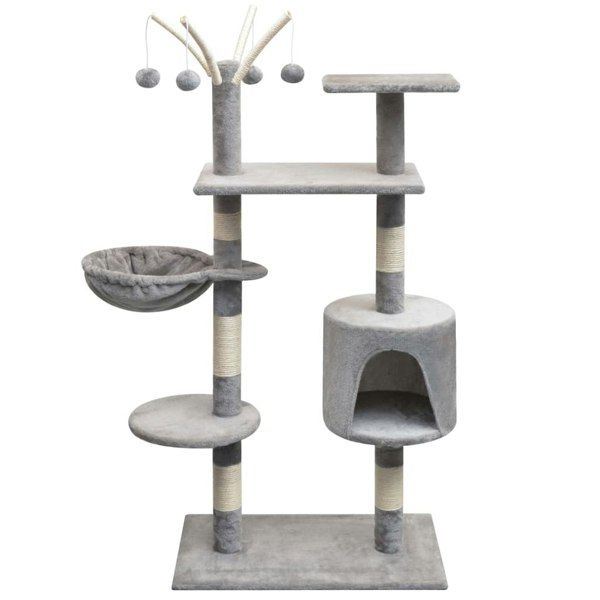 Berkfield Cat Tree with Sisal Scratching Posts 125 cm Grey