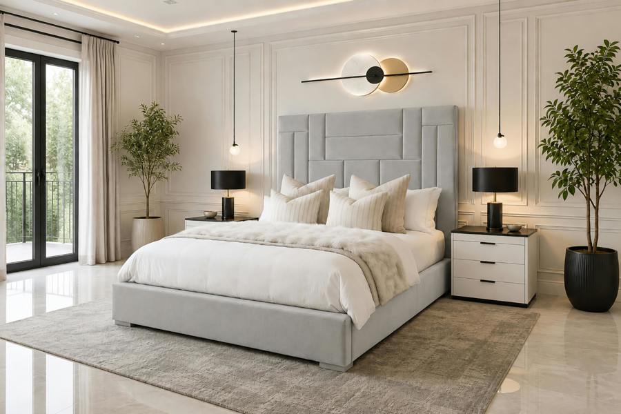 Paradise Beds Abstract Haven Ottoman Bed With Headboard