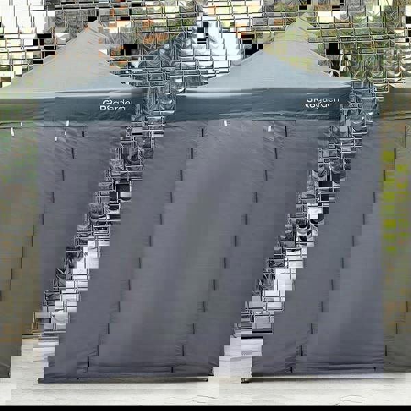 Gr8 Garden Commercial Grade Grey Pop Up Gazebo Waterproof Heavy Duty Market Stall Tent 3x3m