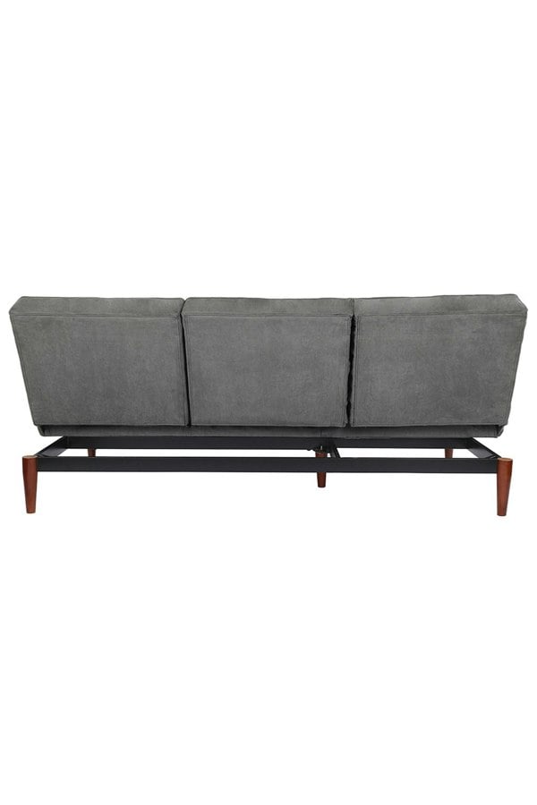 Living and Home Faux Suede 3 Seater Upholstered Sofa Bed