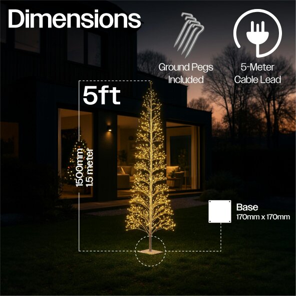 Scotts of Stow Xmas Haus Outdoor  Christmas Tree