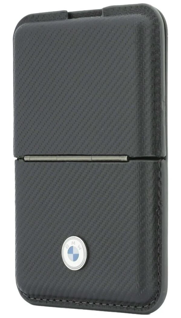 BMW Carbon Metal Logo Magnetic Card Holder with Stand Anthracite - BMOWMCS26PTKLG