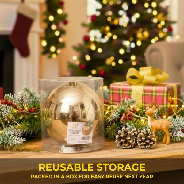 2cm Glossy Champagne Christmas Bauble for Elegant Home Styling and Seasonal Displays image 9