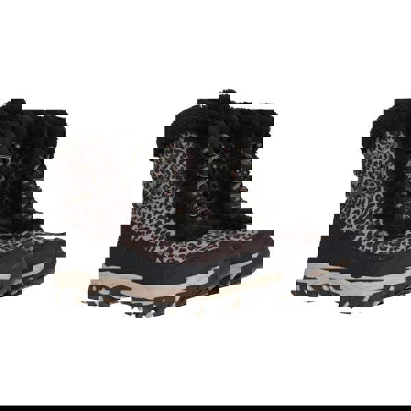 Mountain Warehouse Womens/Ladies Ohio Leopard Print Thermal Snow Boots - Black