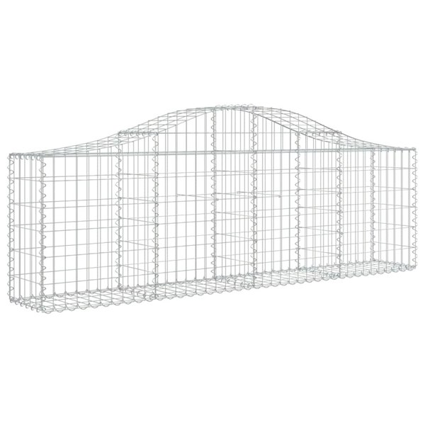 Berkfield Arched Gabion Baskets 9 pcs 200x30x60/80 cm Galvanised Iron