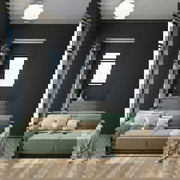 Milagro Ceiling Lamp Siena 72W LED 550 mm Stylish White And Chrome Circular Design Dimmable Including Remote Control