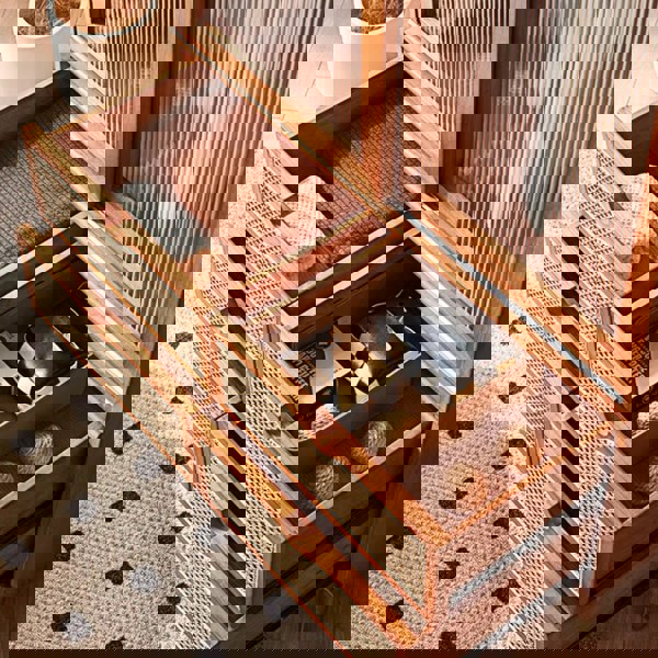 Fritzy Rattan Wardrobe With Coat Hanger & Sliding Glass Doors-Weilai Concept-Weilai Concept