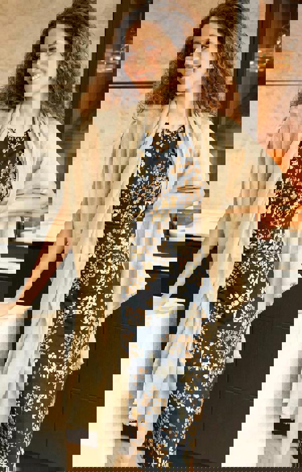 Alie Street London Aurielle Silk Wool Scarf - Desert Sand