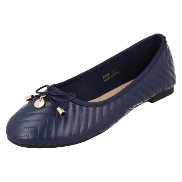 Spot On Ladies Spot On Flat Comfort Ballerinas F80597