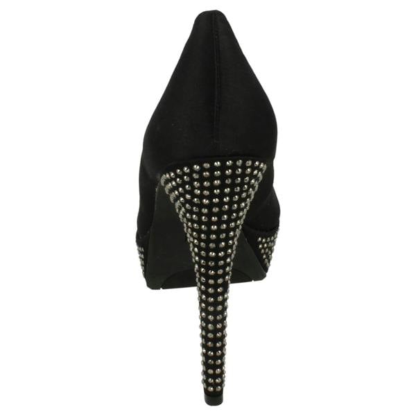 Spot On Ladies Spot On Platform Diamante Heel