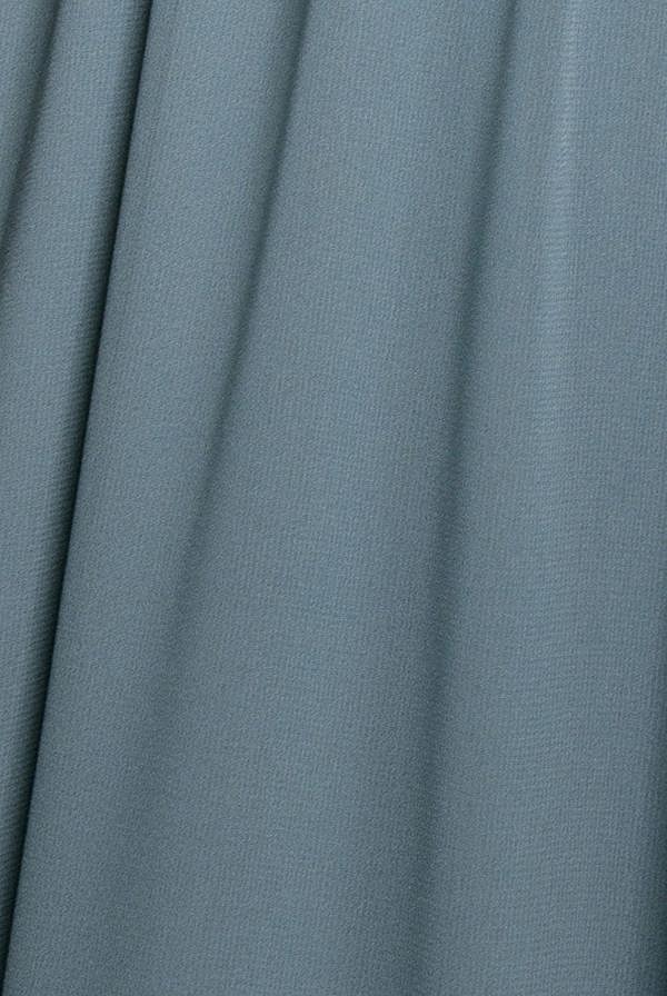 Chiffon Flutter Sleeve Wrap Maxi Dress - Dusty Blue DR2486