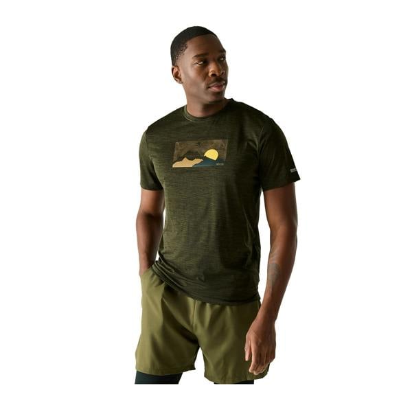 Regatta Mens Fingal Mountain T-Shirt - Black - 