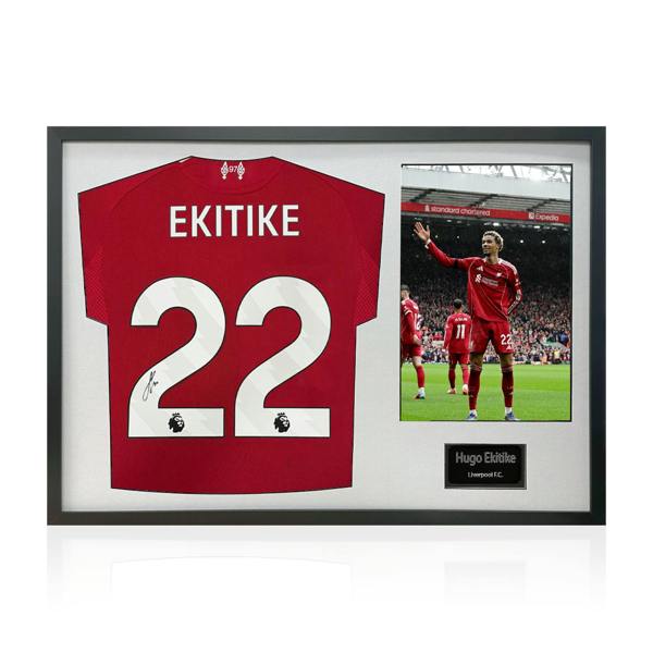 Hugo Ekitike Signed Liverpool Shirt Classic Frame (ACG Cert)