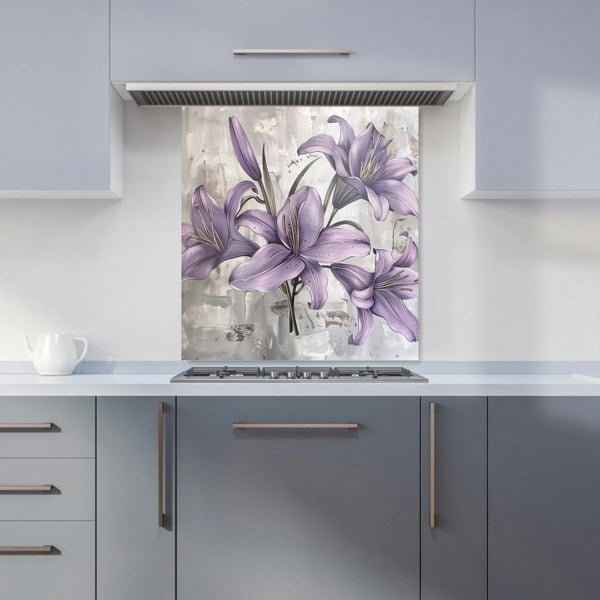 Warren Reed - Designer Purple Lilies In Bloom Kitchen Splashback