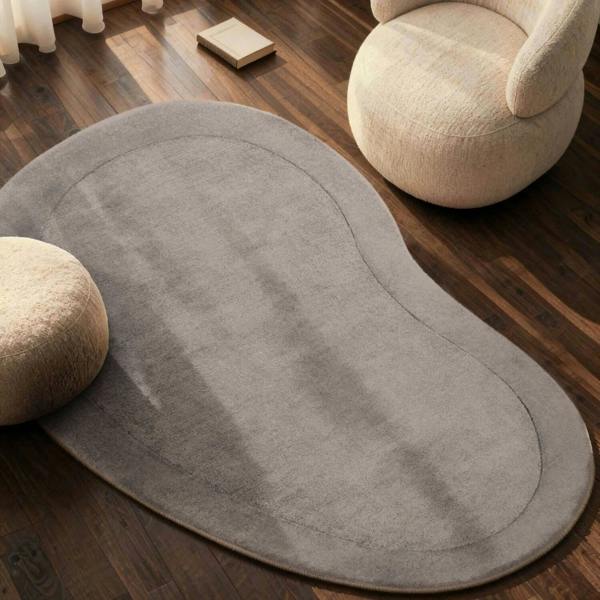 Villeroy & Boch 1812 Wool Rug Organic Shape Natural Grey