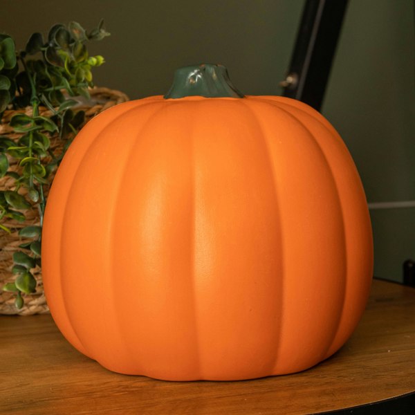 Samuel Alexander 21cm Battery Operated Light up Pumpkin Lantern with Multi-Coloured LEDs