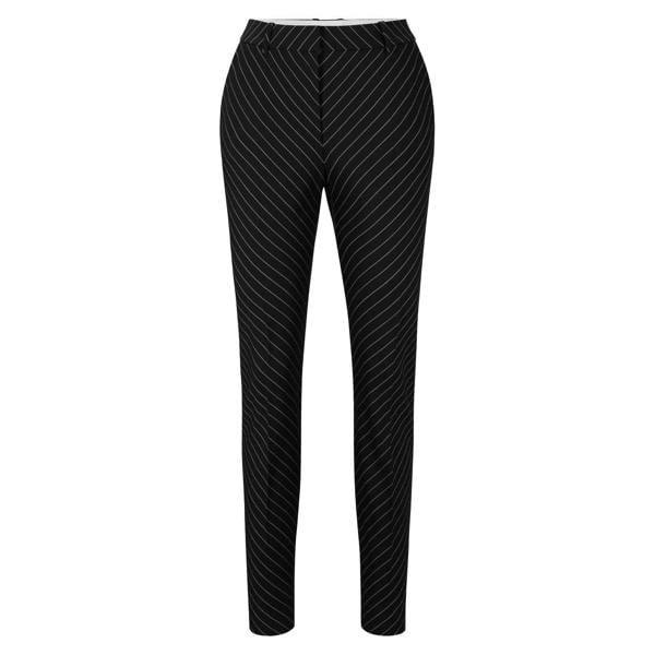 Boss Womens/Ladies Tamata Pinstripe Cigarette Trousers - Black - 