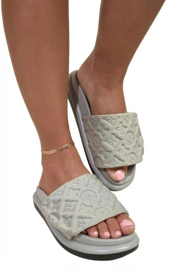Josie Flatform Sandals - Grey_wb