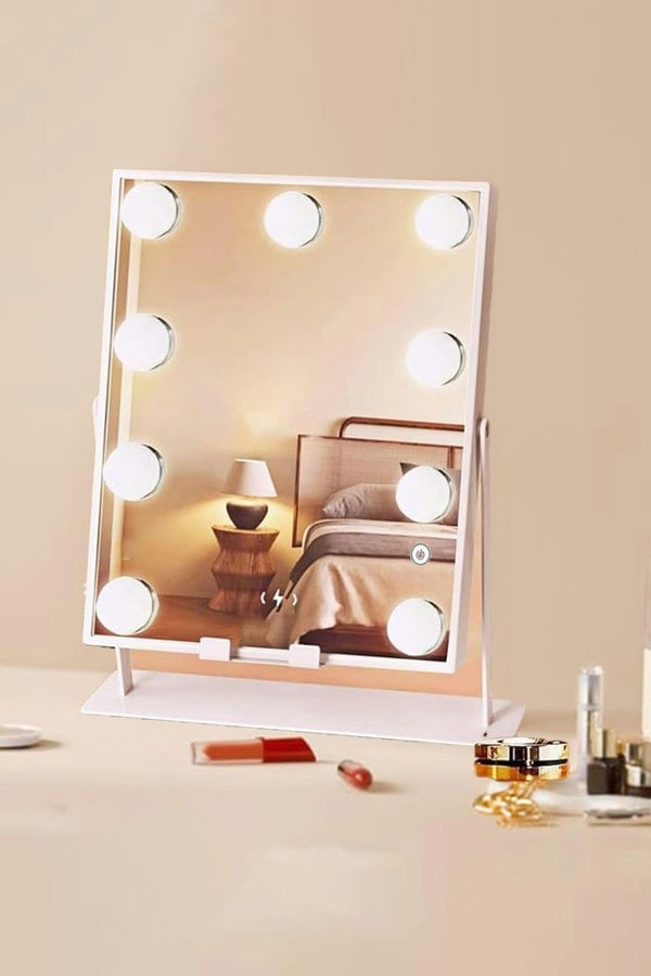 Living and Home 9 LED Hollywood Style Vanity Mirror,3 Lighting Modes,Touch Screen Control with a USB Wire