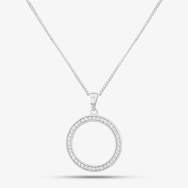 T. H. Baker Silver Open Circle Loose Pendant P4344C N2323
