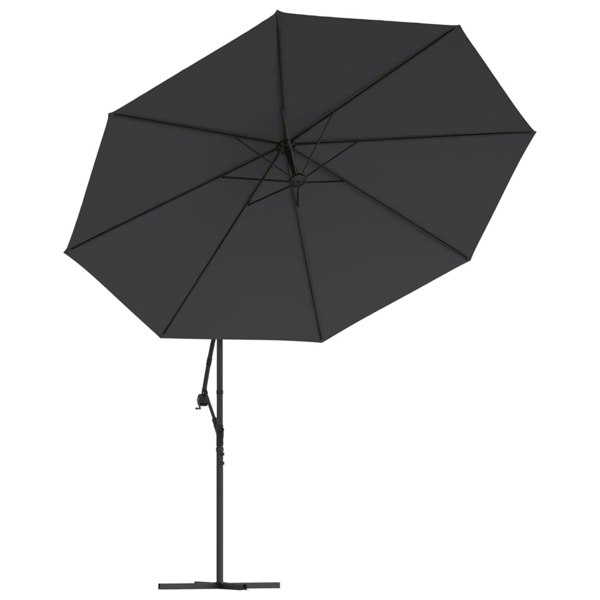 Berkfield Cantilever Umbrella with Aluminium Pole 350 cm Black