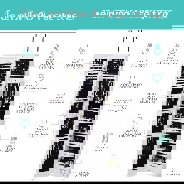 Wall-mounted Jewelry Cabinet