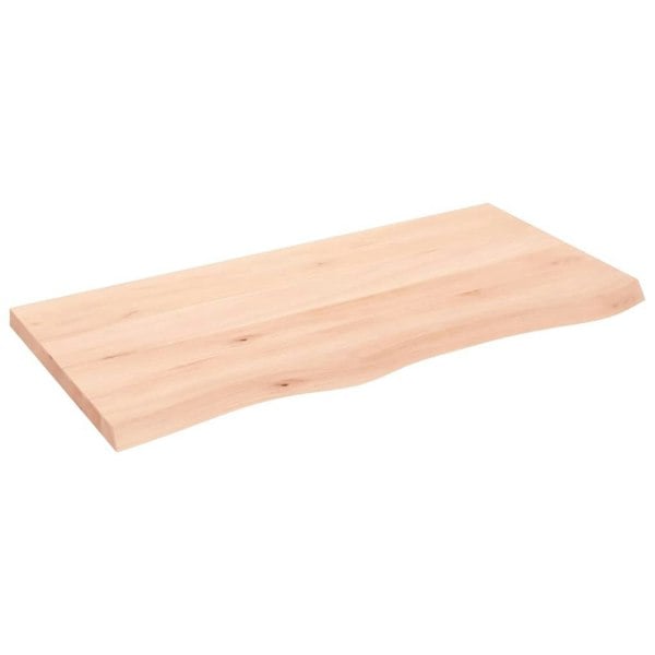 Berkfield Wall Shelf 100x50x4 cm Untreated Solid Wood Oak
