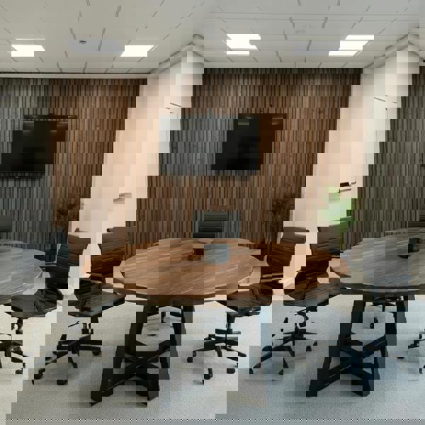 TRL Furniture Walnut Round Meeting Room Table