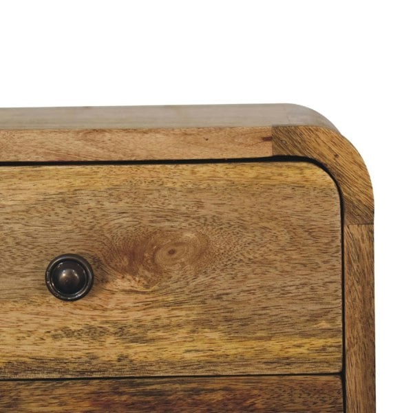 Artisan Furniture Mini Curve Oak-ish Floating Bedside