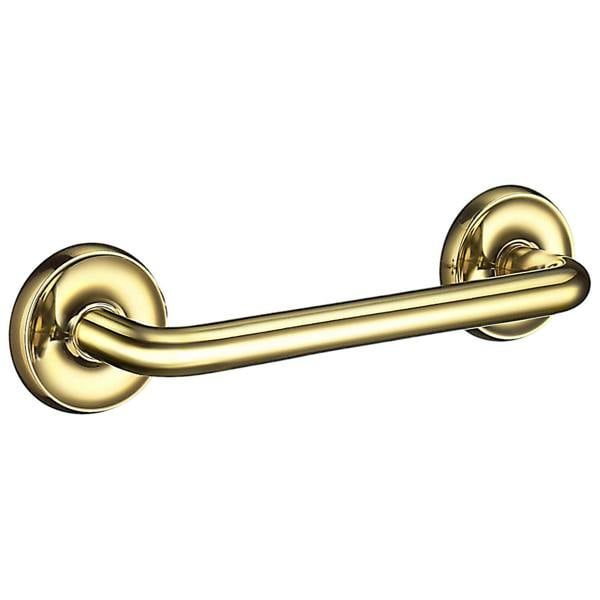 Polished brass grab bar